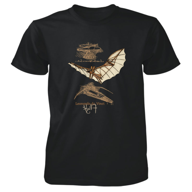 da Vinci Flight T-Shirt BLACK