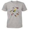 Fly Fishing Flies MS-Color T-Shirt SPORT GREY