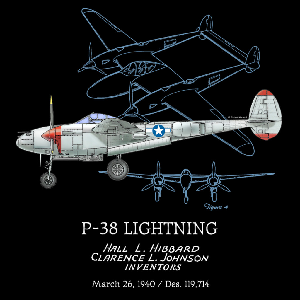 P-38 Lightning Embroidered Denim T-shirt Proceeds go FE's Build A Plane program 