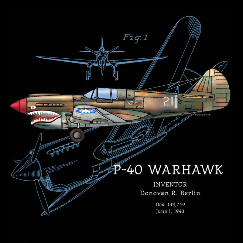 Curtiss P-40 Warhawk Cockpit Big Boys T-Shirt Tee 