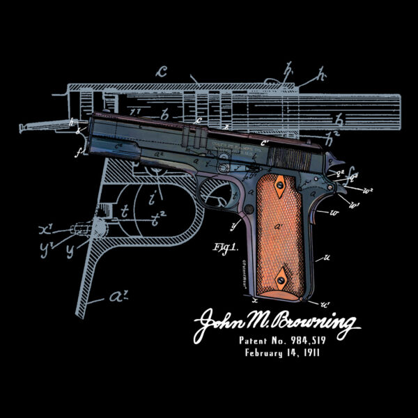 Browning Model 1911 Design on Darks