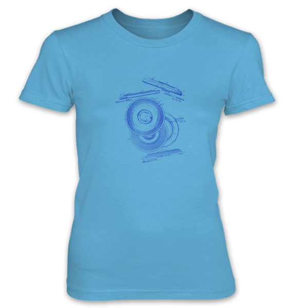 Frisbie MS-Lineart Women’s T-Shirt CARIBBEAN BLUE