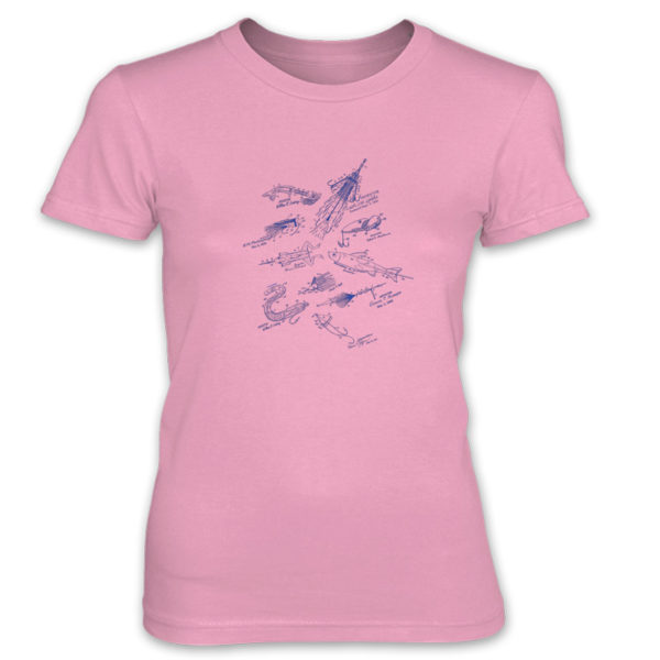 Lures MS-Lineart Women’s T-Shirt CHARITY PINK