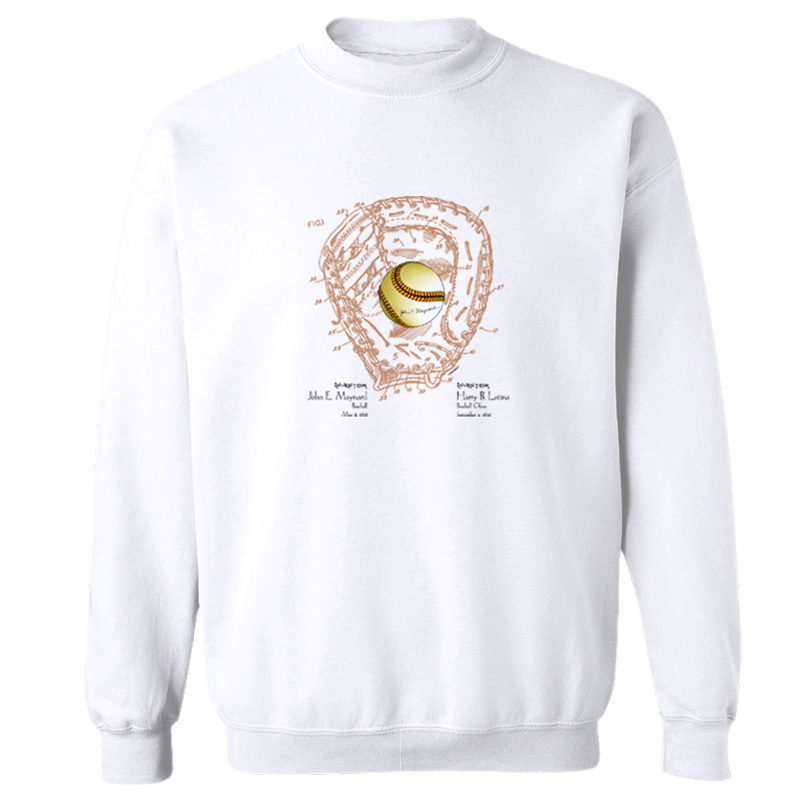 Ball & Glove Crewneck Sweatshirt WHITE