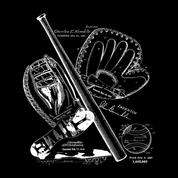 Baseball MS-Lineart Design on Darks Baseball MS-Lineart Design on Darks