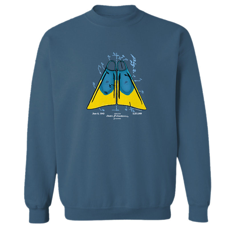 Churchill Fins Crewneck Sweatshirt INDIGO BLUE