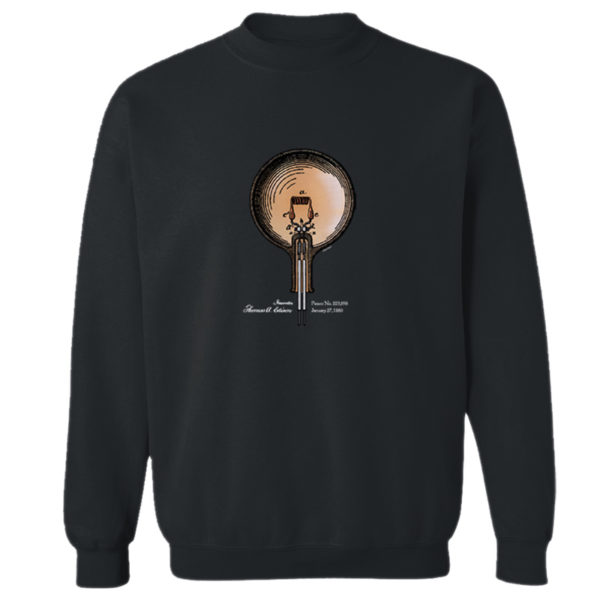 Edison Bulb Crewneck Sweatshirt BLACK