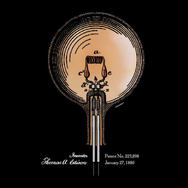 Edison Bulb Design on Darks Edison Bulb Design on Darks