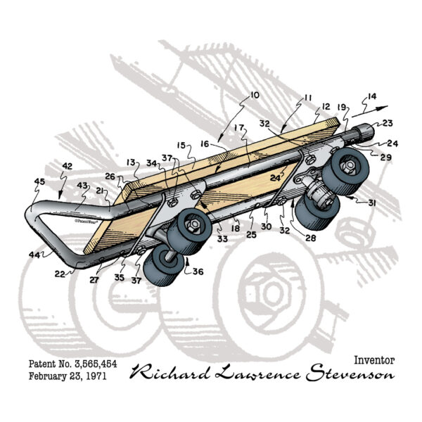 Skateboard Kicktail Design on Lights