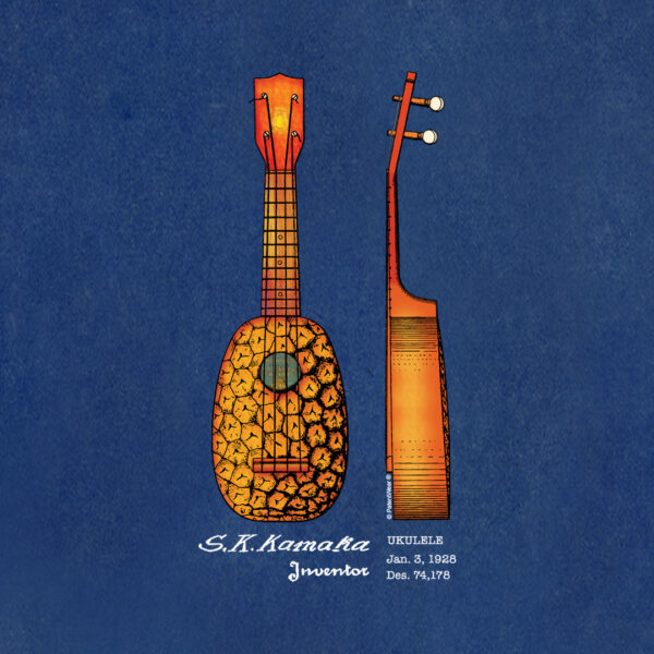 Pineapple Ukulele Wall Art 2 Pineapple Ukulele Wall Art 2