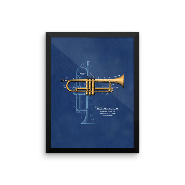 Trumpet Solo Wall Art 2 Framed 12x16