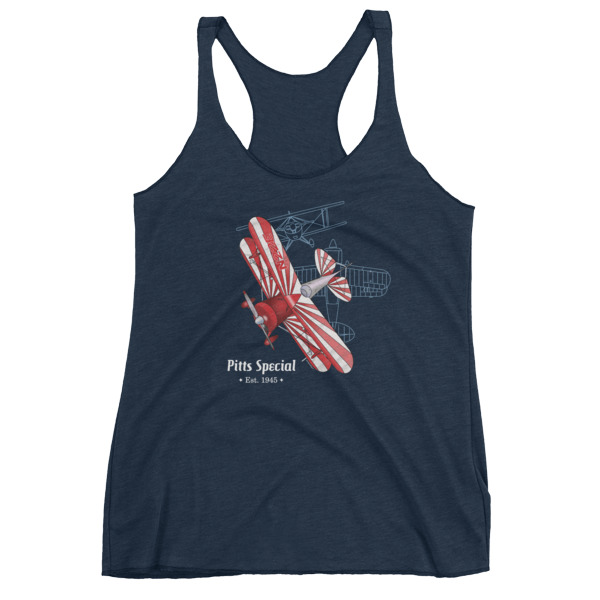 Pitts Special Women’s Racerback Tank VINTAGE NAVY