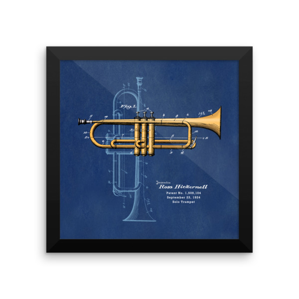 Trumpet Solo Wall Art 2 Framed 10x10
