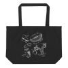 Football MS-Lineart Tote Large Black