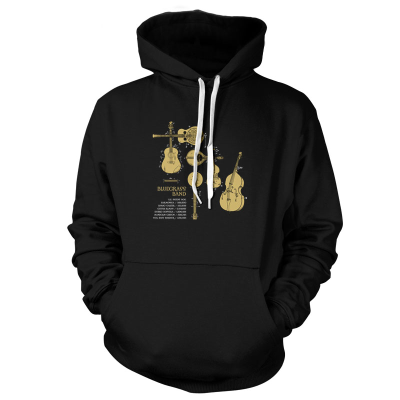 Bluegrass Band Patents Pullover Hoodie Black