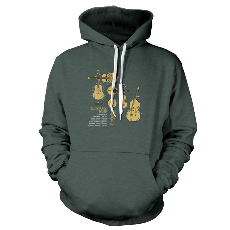 Bluegrass Band Patents Pullover Hoodie Heather Forest