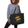Surfboard-Swallow Tail Patent Tote Large Black in action