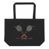 Tennis-Lacoste Patent Tote Large Black