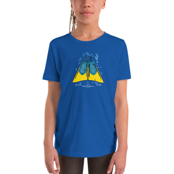 Churchill Fins Patent Youth T-Shirt (8-12 yrs) True Royal