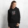 Hex Chock Patent Pullover Hoodie Black