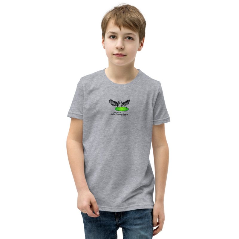 Flying Disc Patent Youth T-Shirt (8-12 yrs) Athletic Heather