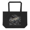 Skateboard-Kicktail Patent Tote Large Black