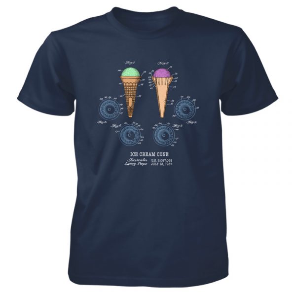 Ice Cream Cone Patent T-Shirt NAVY