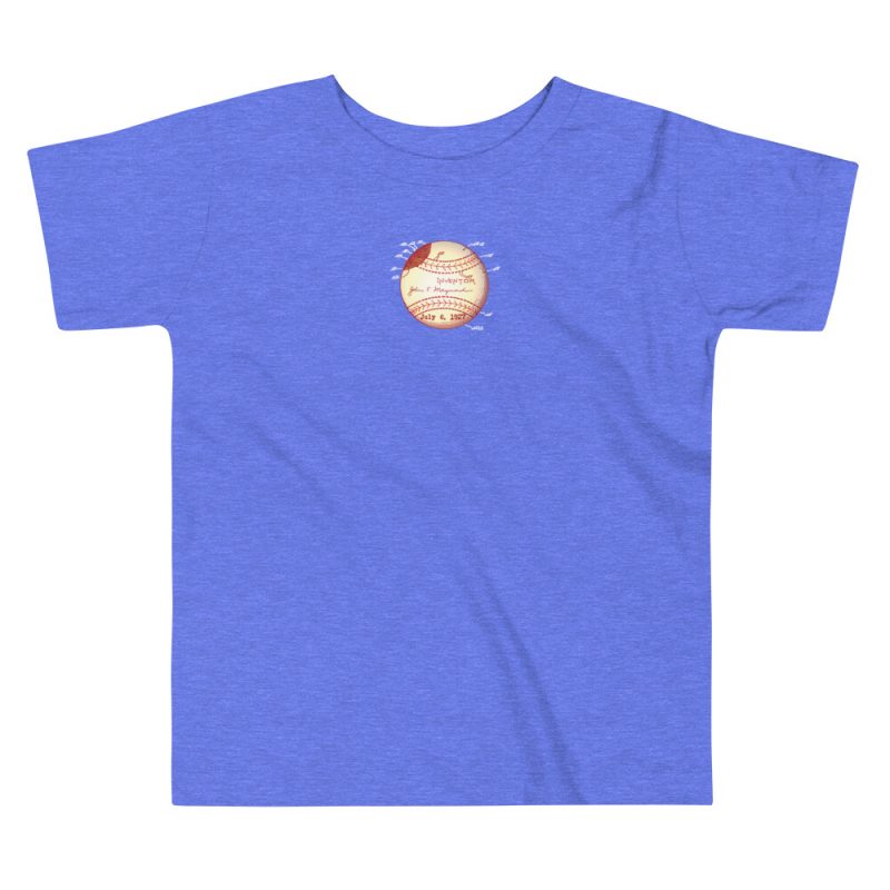 Baseball Patent Youth T-Shirt (2T-5T) Heather Columbia Blue