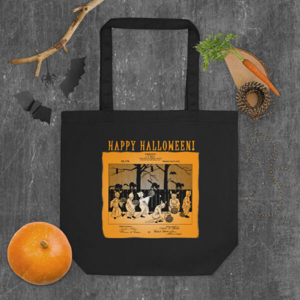 Halloween Patent Tote Bag BLACK Halloween Patent Tote Bag BLACK