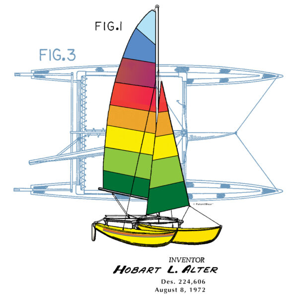 Hobie Cat Yellow Hulls Patent Design on LIGHTS
