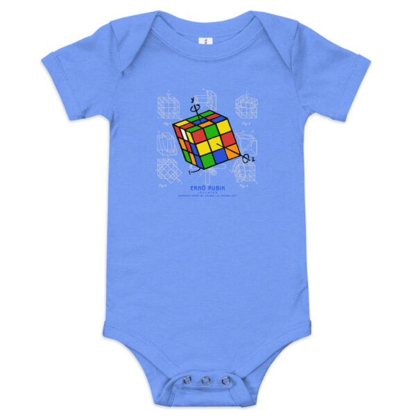 Magic Cube Patent Baby Bodysuit HEATHER COLUMBIA BLUE Magic Cube Patent Baby Bodysuit HEATHER COLUMBIA BLUE