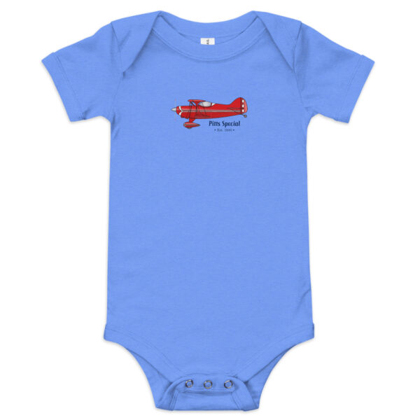 Pitts Special Baby Bodysuit HEATHER COLUMBIA BLUE