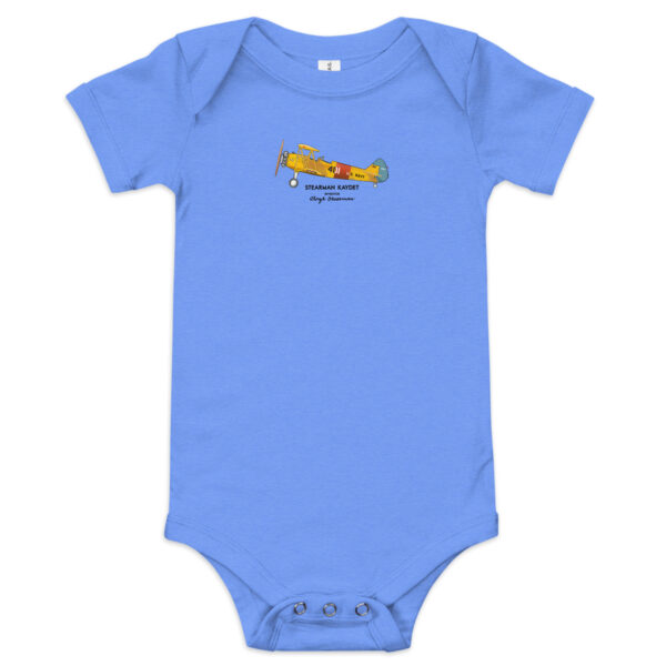 Stearman Kaydet Patent Baby Bodysuit HEATHER COLUMBIA BLUE