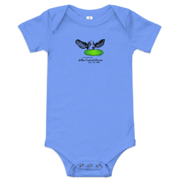 Flying Disc Patent Baby Bodysuit HEATHER COLUMBIA BLUE