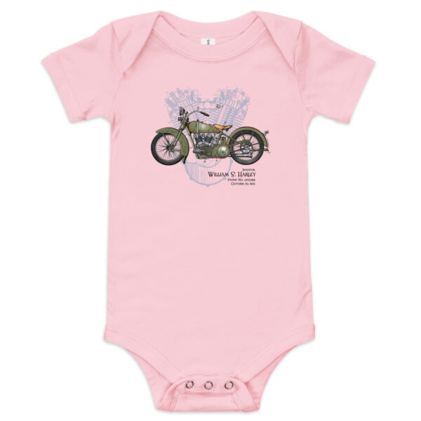 William S. Harley Patents Baby Bodysuit PINK William S. Harley Patents Baby Bodysuit PINK