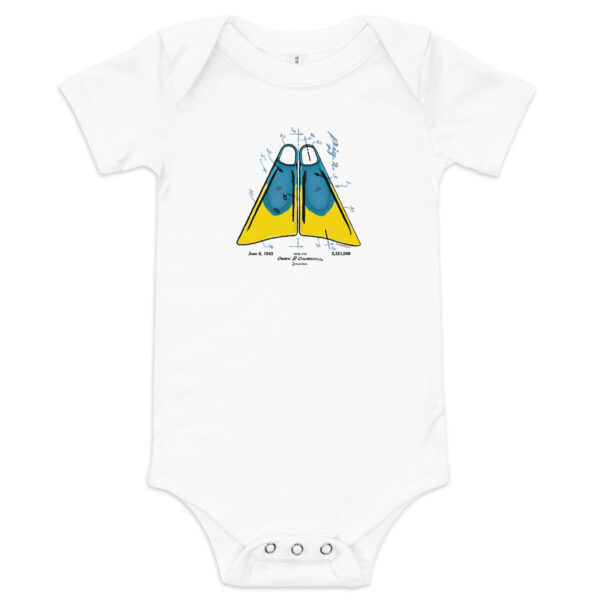 Churchill Fins Patent Baby Bodysuit WHITE