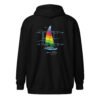 Hobie Cat Patent Unisex Zip Hoodie BLACK (back)