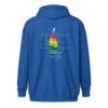 Hobie Cat Patent Unisex Zip Hoodie ROYAL (back)