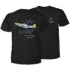 P-51 Mustang Unisex Front/Back Print T-Shirt BLACK
