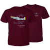 P-51 Mustang Unisex Front/Back Print T-Shirt MAROON