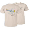 P-51 Mustang Unisex Front/Back Print T-Shirt NATURAL