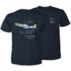 P-51 Mustang Unisex Front/Back Print T-Shirt NAVY