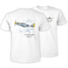 P-51 Mustang Unisex Front/Back Print T-Shirt WHITE
